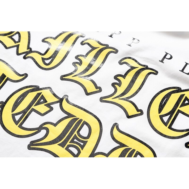 Spot Philipp Plein Korte Mouw T-shirt Beer T-shirt Diamond Print Slim Fit Katoen Trendy Ronde Hals T