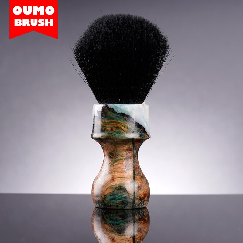 OUMO BRUSH-Black synthetic shaving brush knots(thick hair)