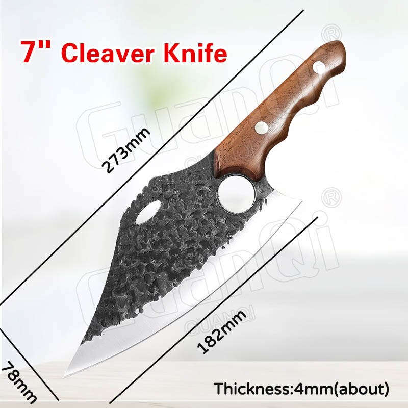 Küche Messer Set Cleaver Messer Utility Kochmesser Fleisch Cleaver Gemüse Schneiden Messer High Carbon Stahl Boning Messer: C without cover