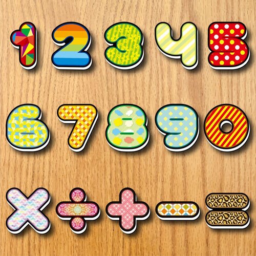 Cute Cartoon Animal Magnetic Numbers Letters for Educating Kids in Fun Fridge Refrigerator Whiteboard Magnets Home Decor: Geometric Numbers