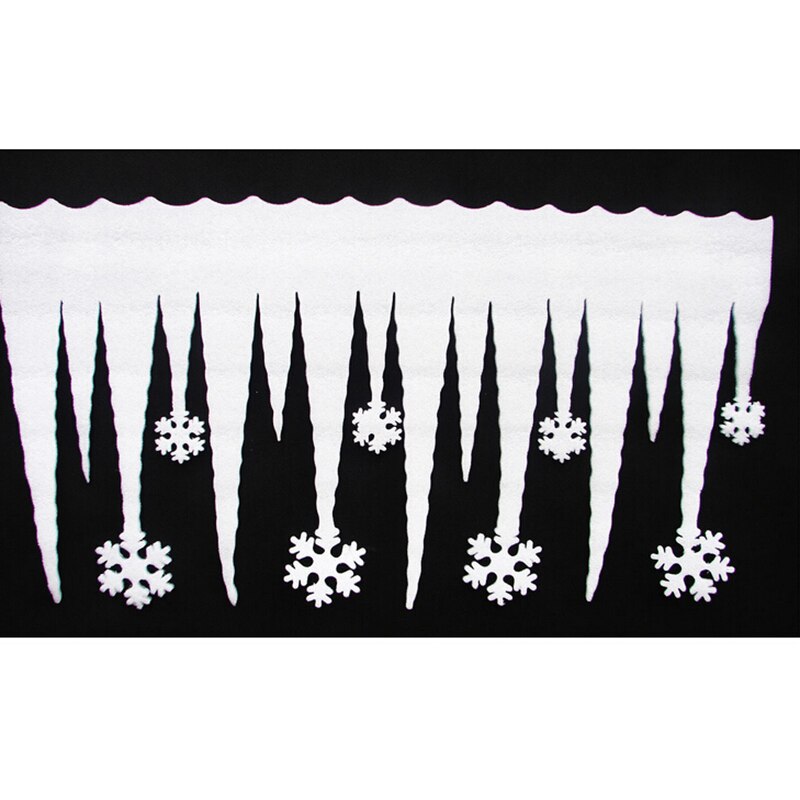 2 stks/partij Kunstmatige Witte Sneeuwvlok Sneeuw Ijs Strip Party Window Overwaarde Sneeuw vlok Decoratie Xmas Decor Ornament