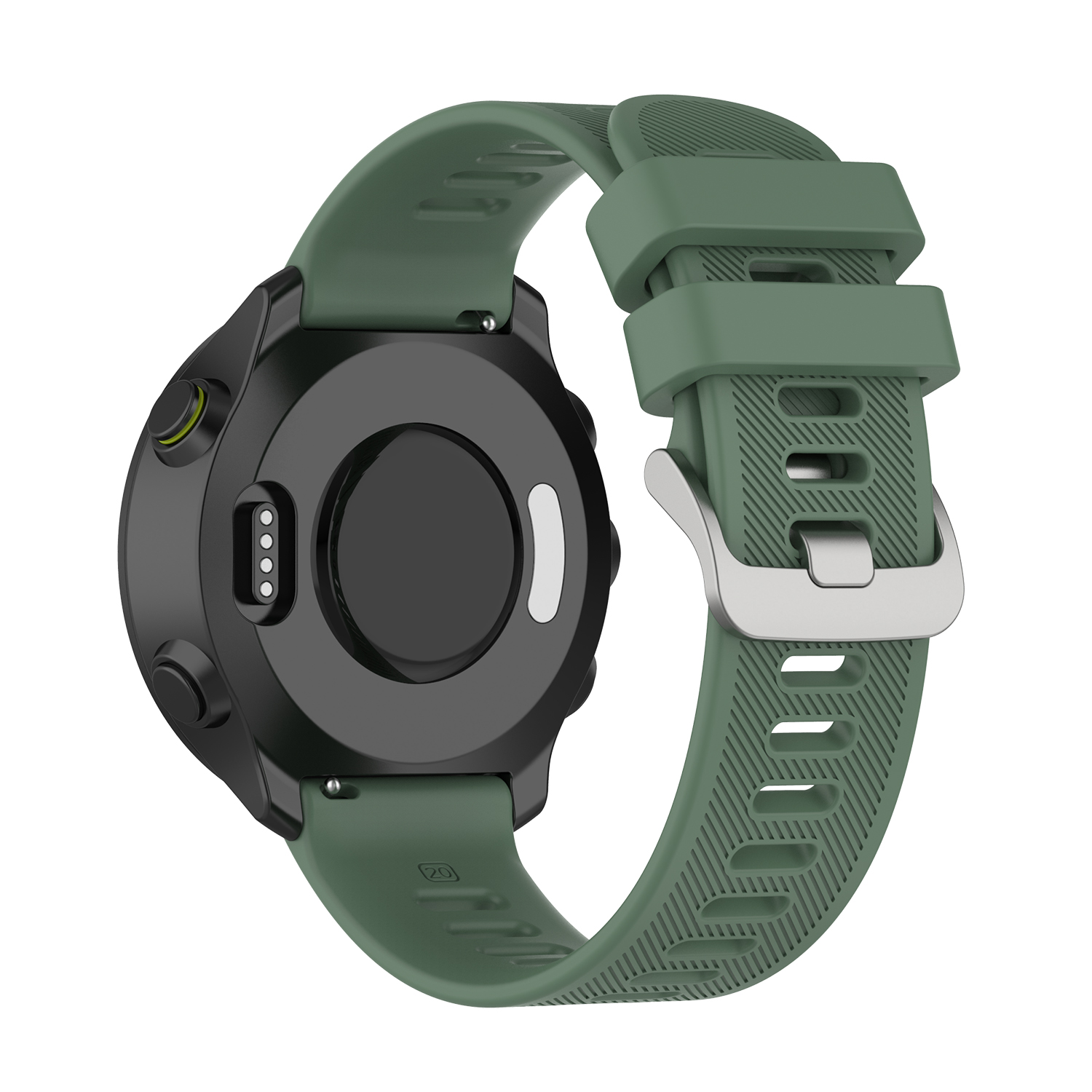 Correas de reloj de 20mm para Garmin Forerunner 158 venu sq/venu, pulsera deportiva de silicona para Polar Ignite, correas de reloj para Forerunner 55: Rosa verde