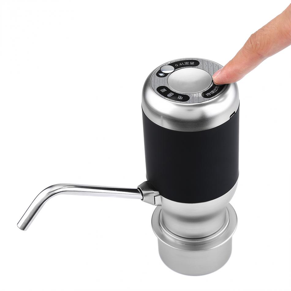 Automatisk vattenpump elektrisk pump för vatten på flaska usb laddad elektrisk vattenpump svart röd mässing färg