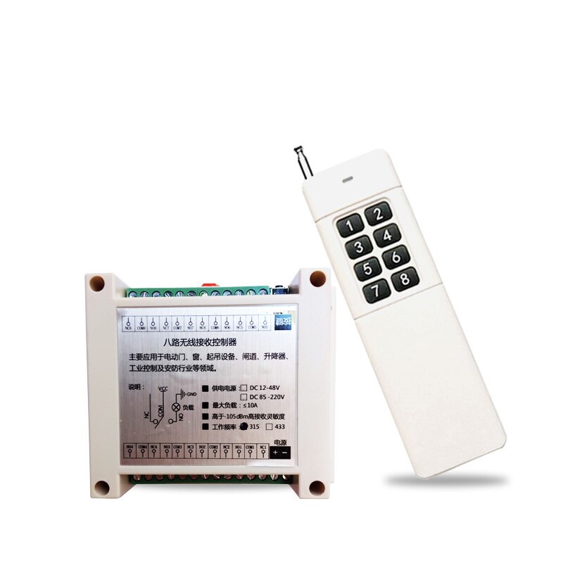 12/24/36/48 volt 8-way wireless remote-controller schakelaar lamp motor multi- kanaals controller afstandsbediening