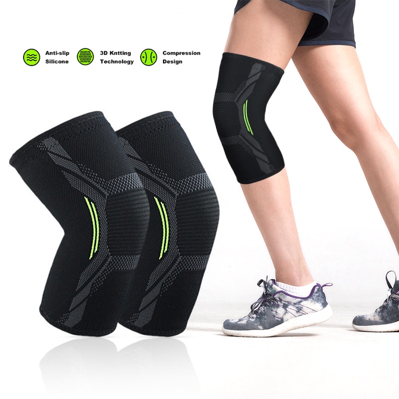 1pc Knee Pad Elastic Kneepads Nylon Kneepad Protective Gear Patella Brace Support Running Basketball Volleyball Sports Fitness