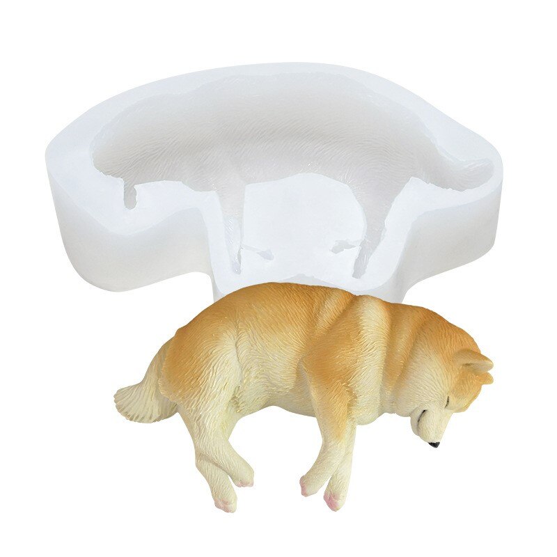 Shar pei hund sovande hund mousse tårta silikonform glass gör det själv handgjorda bakapparater fem stilar