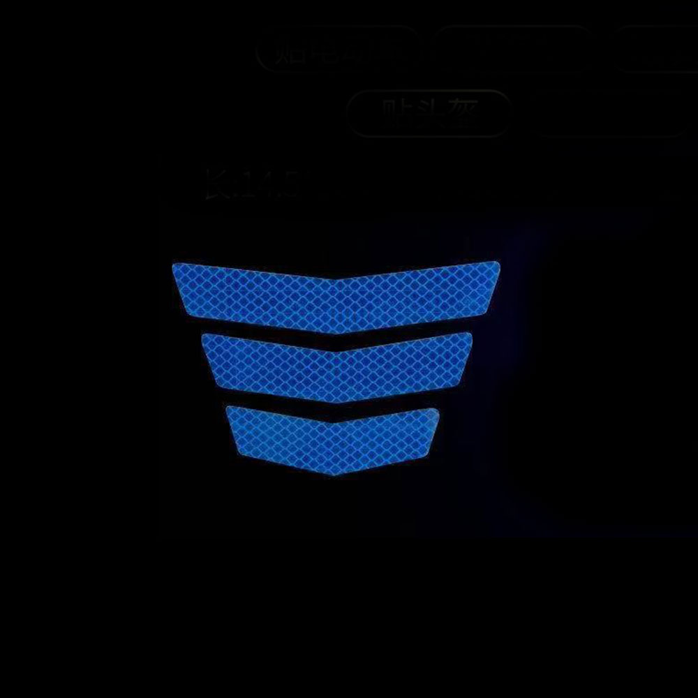 Motorrad-Aufkleber, reflektierende Warnung, trapezförmiger Pfeil, hinterer Schwanz, KotflüGel, Rennen, Stoßstangenaufkleber, Klebeband für Auto, LKW, Fahrrad: Blau