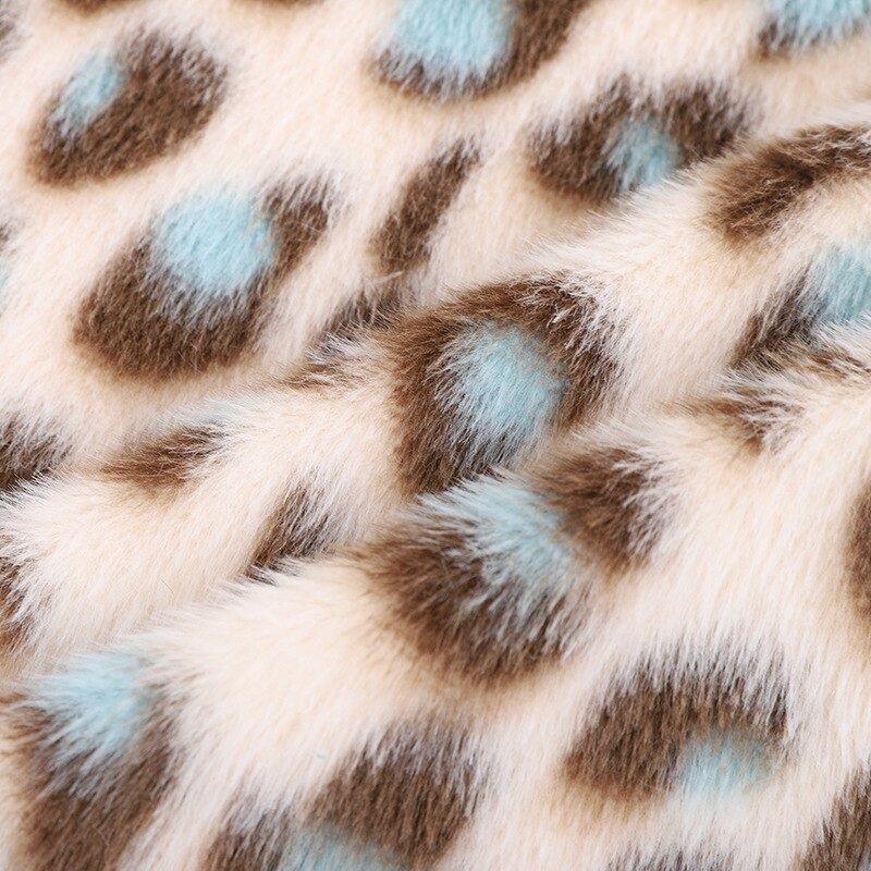 Faux fur spot printing jade vos fluwelen stof polyester fluwelen home service mode kussen fluwelen gebreide stof