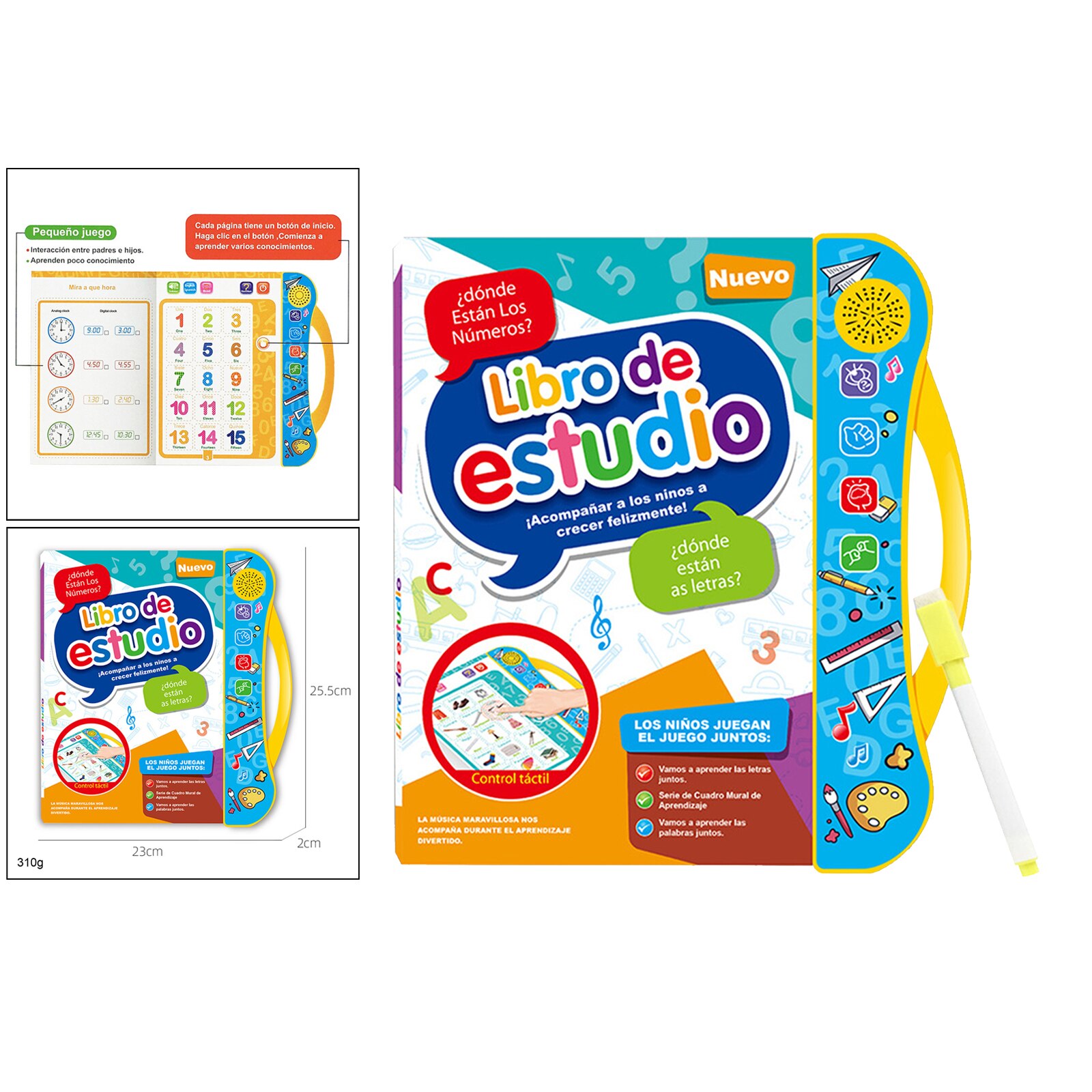 Kids Spanish English Letter Educational Knowledge Activity Intelligence