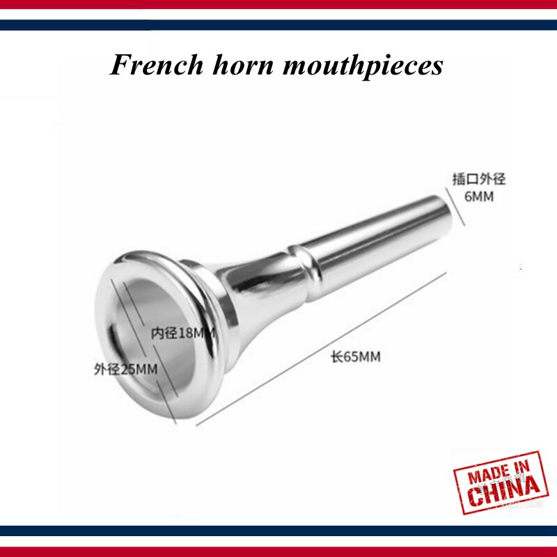 French horn mouthpieces Mellophone mouthpieces parts Material of copper silvering mouthpiece