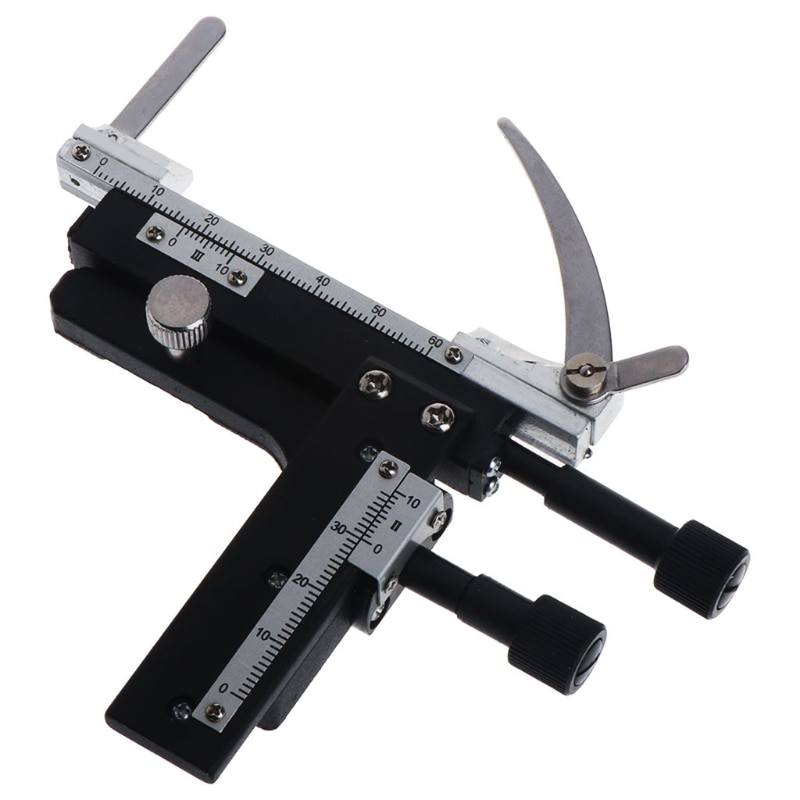 Microscope Attachable Mechanical Stage X-Y Moveable Caliper Vernier with Scale
