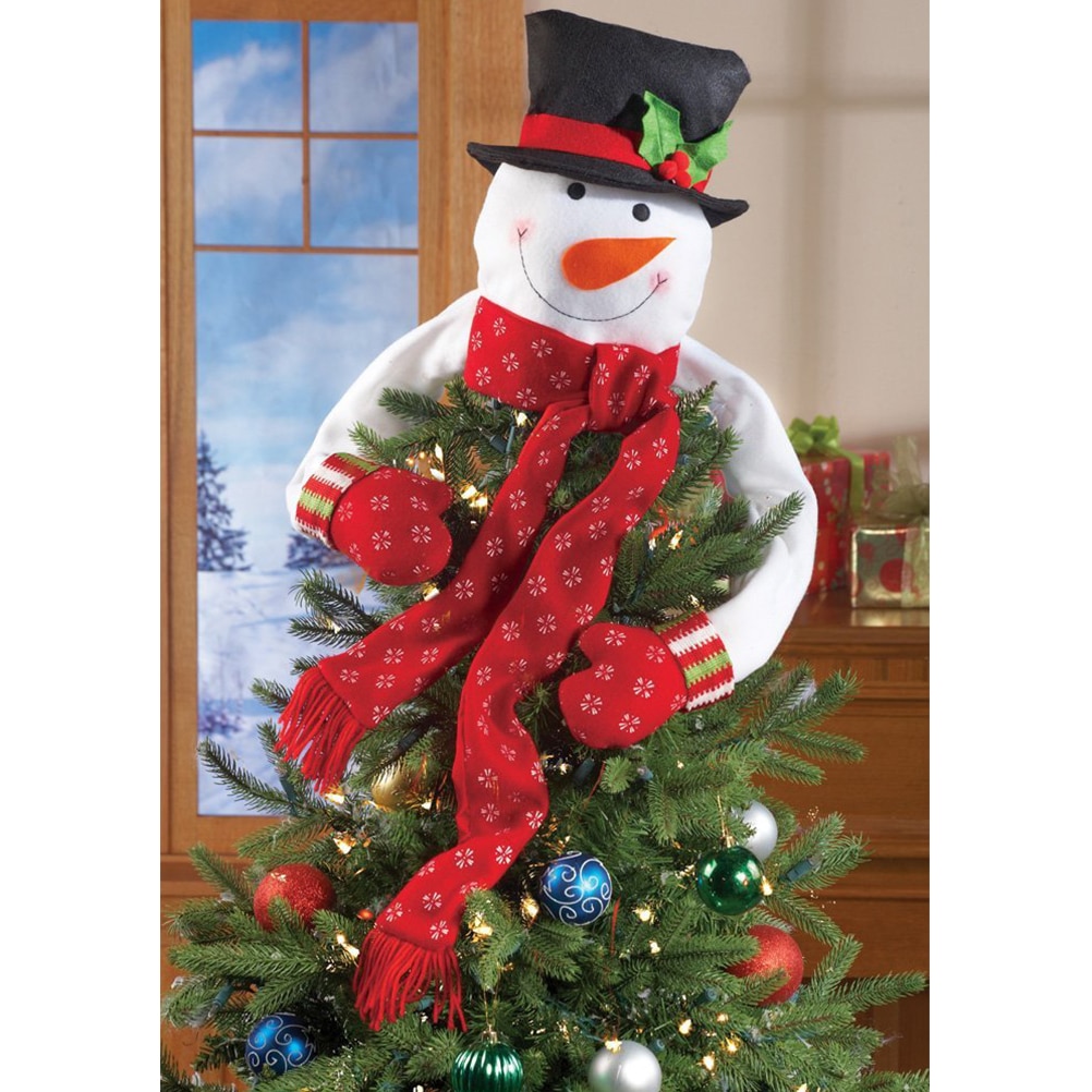 Kerstmissneeuwman Hugger Boom Topper Voor Jaar Kerstversiering Partij Ornamenten Kerst Decoraties Voor Huis