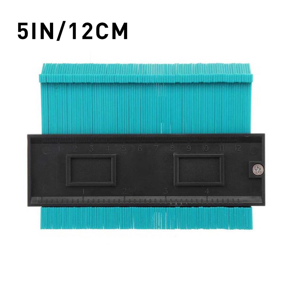 Gabarit de Contour profil jauge forme duplicateur plastique travail du bois forme traçage modèle outil de mesure formes profil copie Gaug: 5 inch   Green