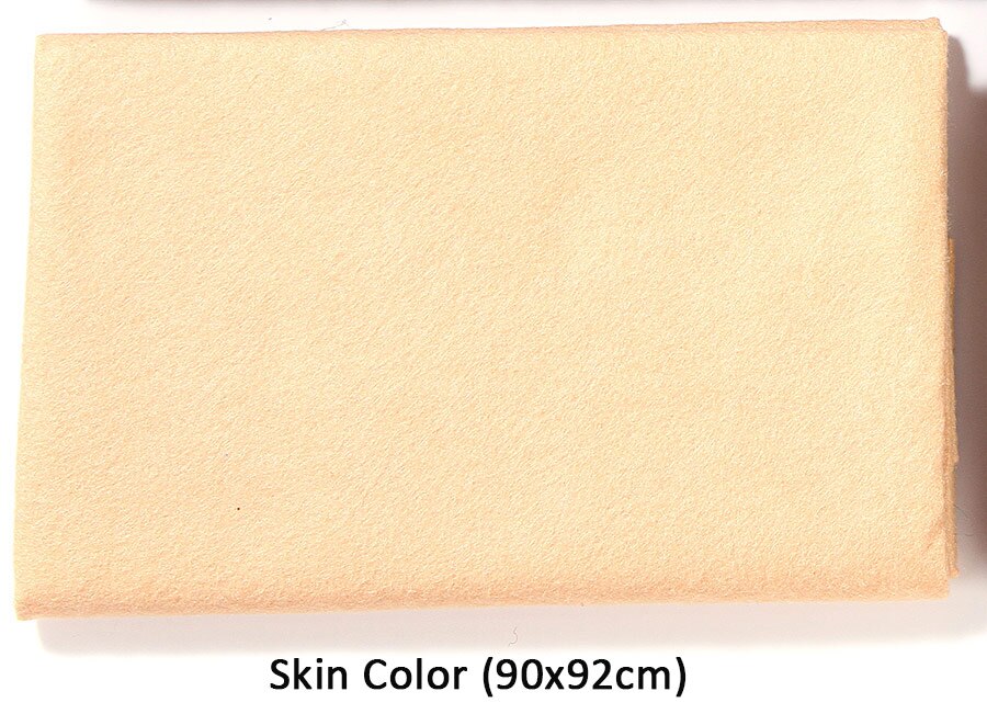 90X92CM Brown Series 1.4MM Soft Felt Fabric Sheet DIY Pure Khaki Non-woven Cloth For Home Decoration Handmade Sewing Crafts: Skin Color