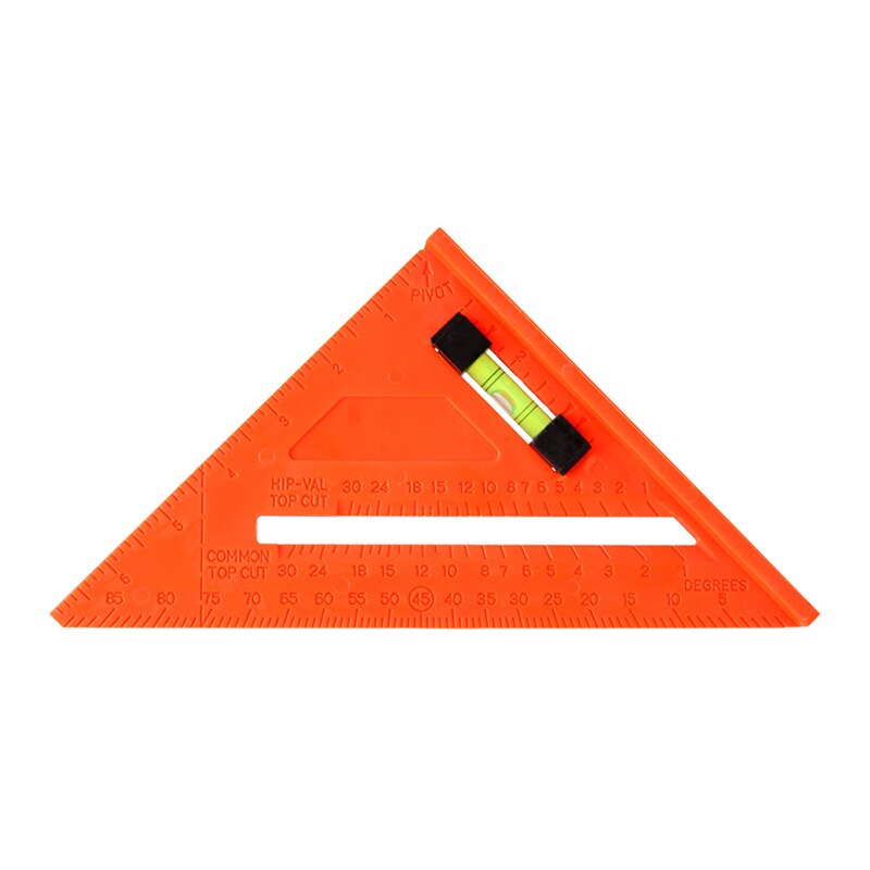 7'' Angle Protractor Aluminum Alloy Speed Square Measuring Ruler Miter For Framing Building Carpenter Measuring Tools