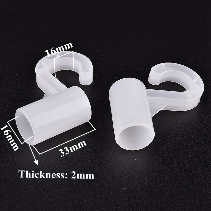 2-20Pcs Two TO Four Way Pipe Joint Plant Support Connector Wardrobe Fittings Shelf DIY Garden Plant Accessories Inner Dia 16mm: L / Brown