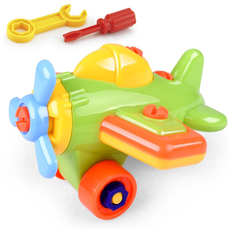 Babearly-rompecabezas 3d de plástico para niños, juguete educativo para desmontaje de moto, chico: plane166