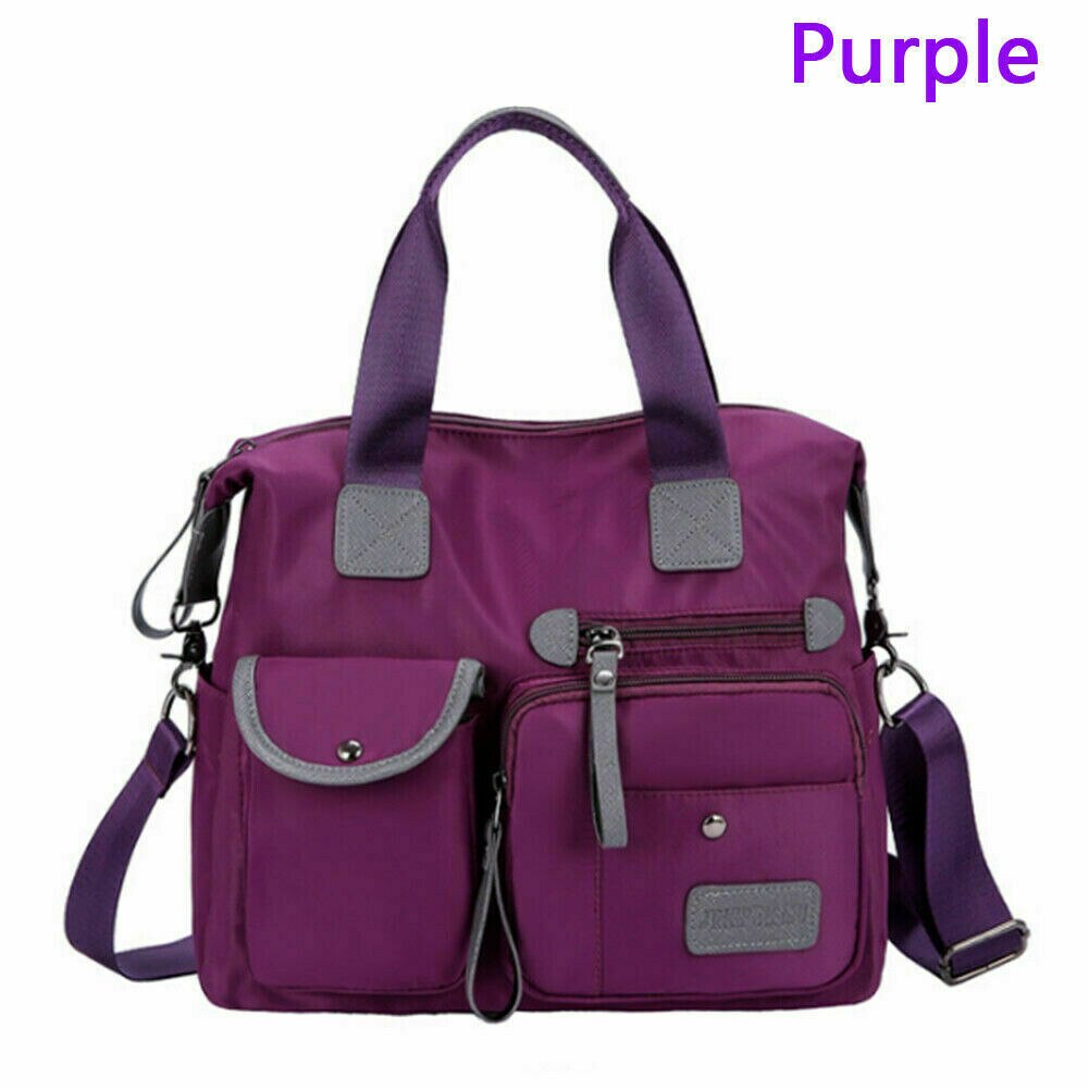 Frauen Damen Multi-Tasche Wasserdichte Reise Messenger Kreuz Körper Nylon Schulter Tasche Große Kapazität Tote Outdoor Camping Taschen: LILA