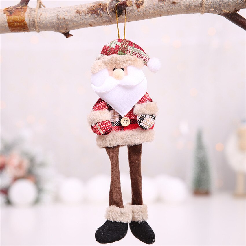 Vrolijk Kerstfeest Kerstman Sneeuwpop Rendier Ornamenten Decor Festival Party Kerstboom Opknoping Decoratie Pandent Decals: 01 Santa Claus