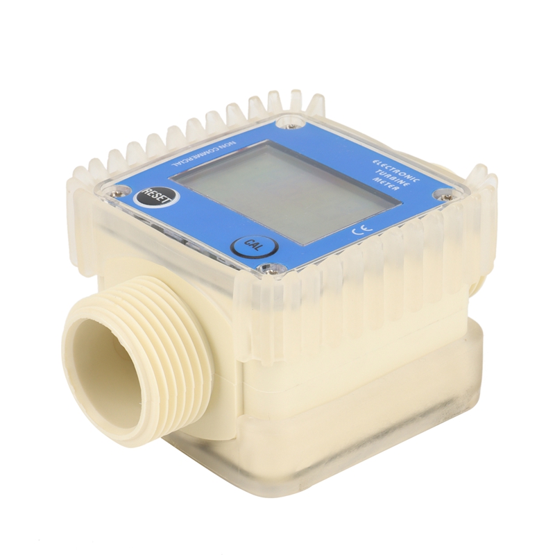 1 Turbine Digitale Flowmeter Rood, voor Benzine Kerosine Chemicaliën Water Vloeistof Meten