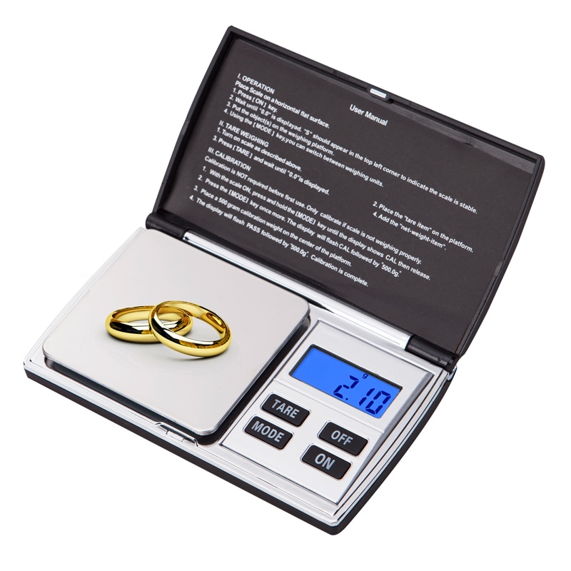 Minibáscula Digital de precisión para joyería, 0,01g, para bisutería dorada, de plata de ley, gramos, para peso de cocina