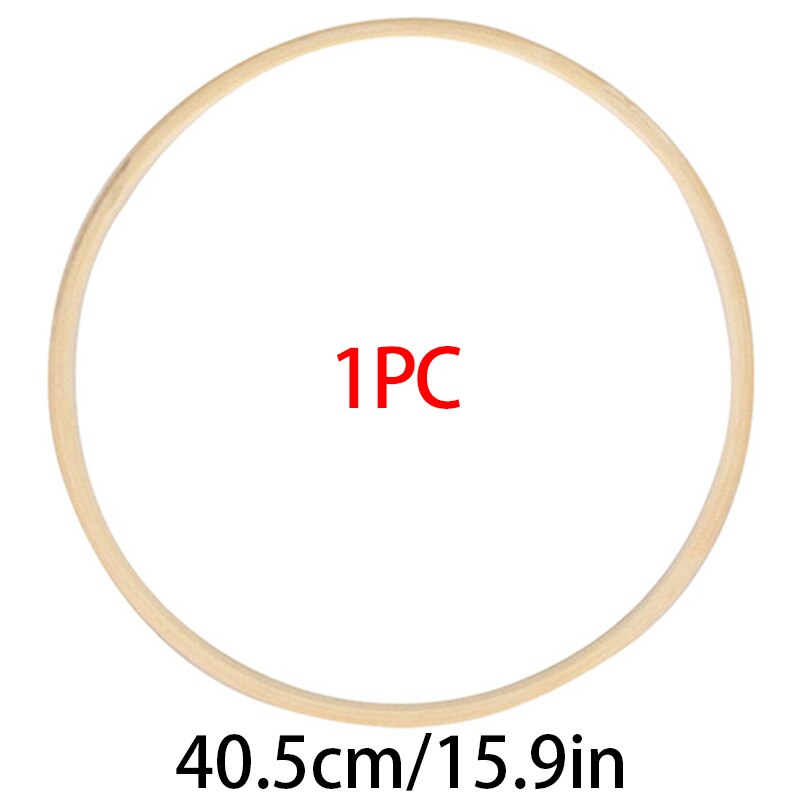 Cerceau rond en bambou pour broderie, 8-40.5cm, cercle rond en bois, bricolage artistique, outils de croix, couronne de fleurs, décoration de maison: 40.5cm