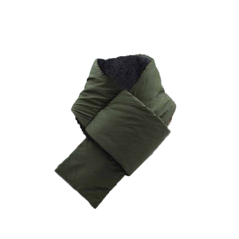 Waterproof Cotton Snood Men Outdoor Winter Thermal Warm Hiking Skiing Scarves Windproof Neck Warmer Camping Cycling Scarf Women: A- Green