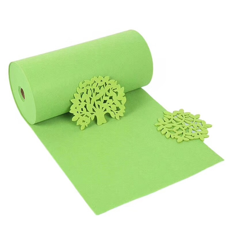 3mm tykt grønt filtstof polyester ikke-vævet feltro håndlavet håndværkssyning vokseposemateriale filt håndarbejdsstof