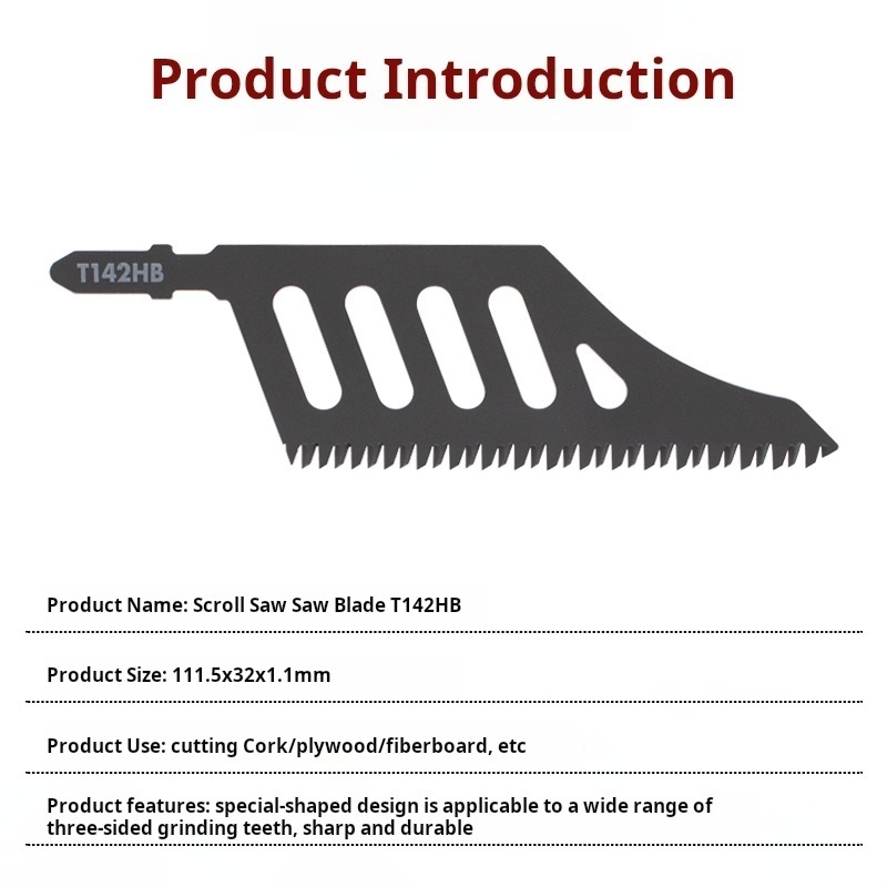 Jigsaw Blade Extra Long Heavy Duty Scroll Saw Blades T-Shank Fine Coarse Teeth for Wood Aluminum Tight Spaces Woodworking Tools