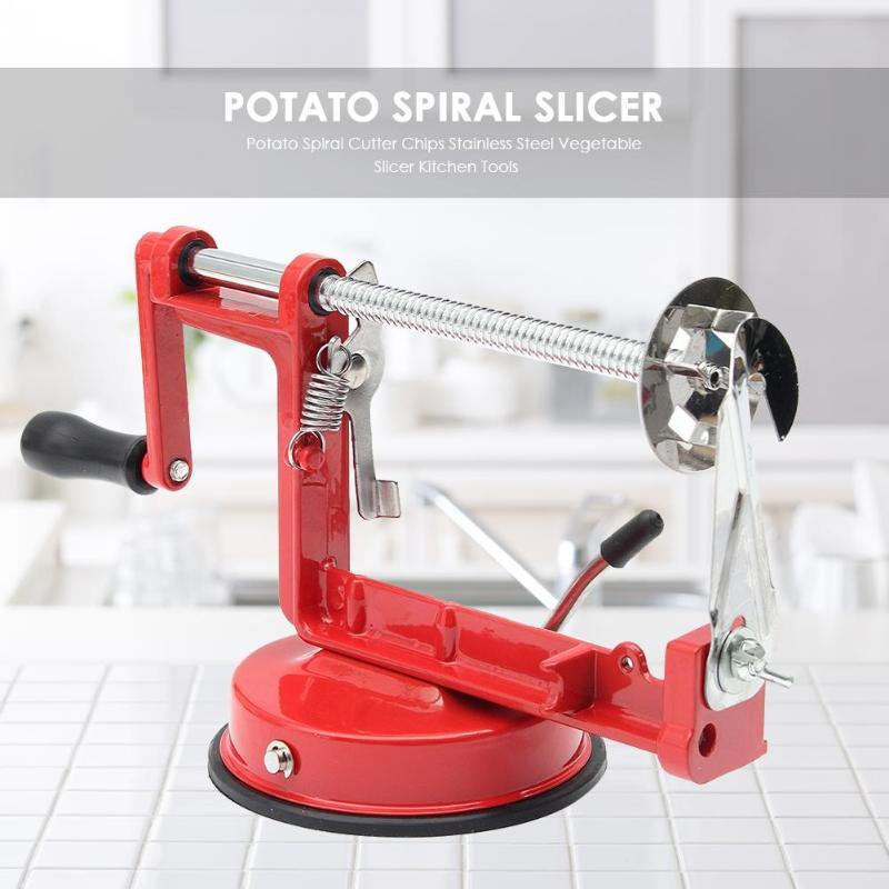 Twisted Potato Spiral Slicer Cutter Stainless Steel Potato Manual Cutter Spiral Chips Cutting Machine French Fry Vegetable Cut