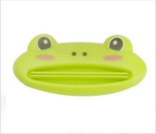 Practical Animal Easy Toothpaste Dispenser Plastic Tooth Paste Tube Squeezer Useful Toothpaste Rolling Holder for Home Bathroom: Green