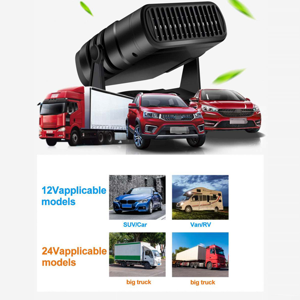 Ventilador de calefacción eléctrica para coche, calefacción rápida automática, 12V/24V, 120W, aire acondicionado, ventana de invierno, desempañamiento de parabrisas, descongelación