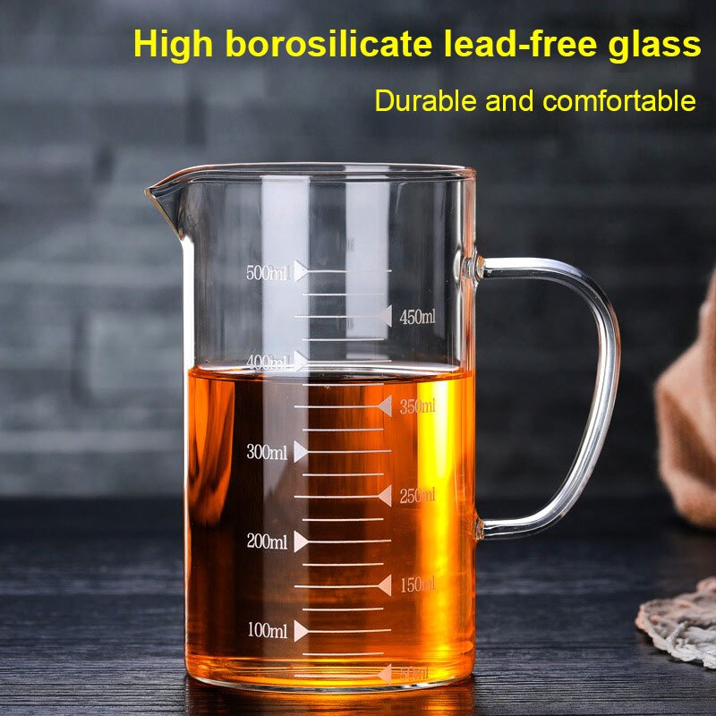 Meting Jug Hoge Borosilicaatglas Bakken Tool Dranken Melk Glas Cup Duurzaam 350 Ml/500 Ml Keuken Bar Creatieve vloeibare Bier