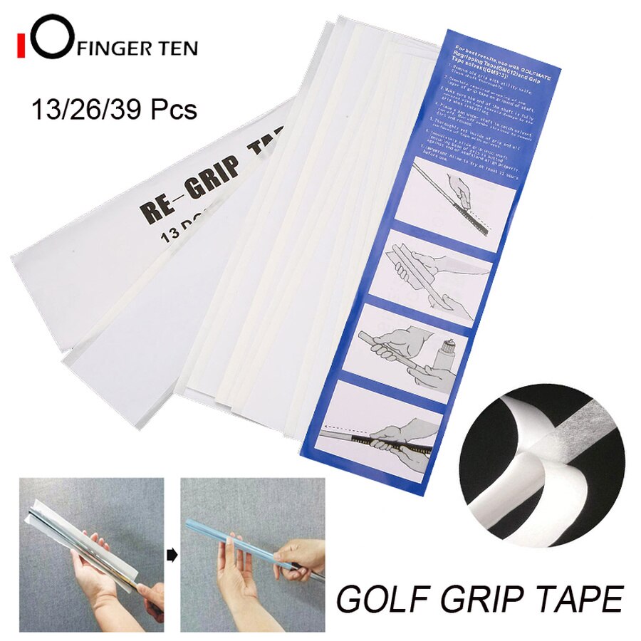 Professionele Golf Club Grip Tape Dubbelzijdig Adhesive Strips 22Cm X 5Cm Waarde 13/26/39 Pcs Voor regripping Clubs