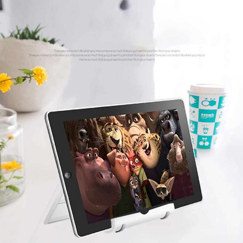 Portable Fold-up Stand Cradle Holder For iPad Tablet Kindle e-Readers Galaxy Smart Phone Stand for iPhone cellphone Desk support