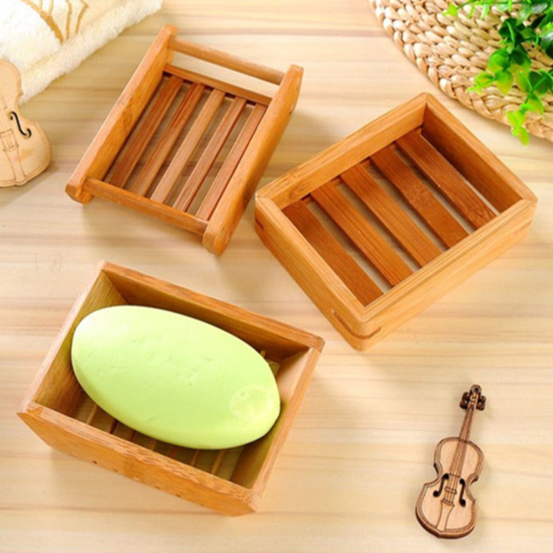 Jabonera de madera para baño, caja de jabón de drenaje Manual de bambú Simple creativa, bandeja de jabón, inodoro, jabonera de madera japonesa