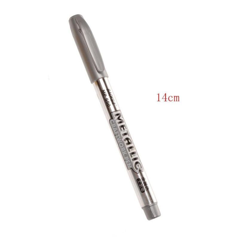1/2Pcs Signature Marker 1.5mm Gold Silver Craft Pen Water-based Calligraphy Stationery Highlighter Pen Paint Signing Student