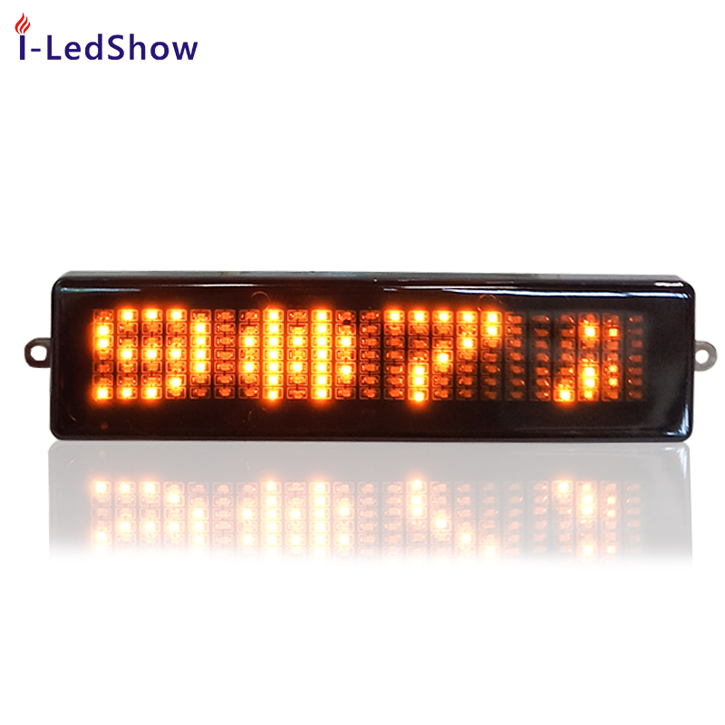 Led skylt bil 7*23 mini led fjärrkontroll enkel sugkopp bil bakruta mini lågspänning led skärm mini led