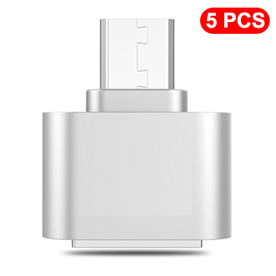 OTG Type C To USB 2.0 OTG Adapter USB C to USB 2.0 Converter Universal Male To Female Adapter Connector For Android Smartphones: black