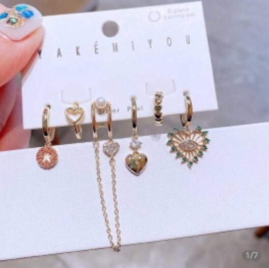 SIPENGJEL orecchini a cerchio in cristallo di zircone lucido di moda Set orecchini pendenti a forma di stella geometrica per gioielli da donna 2021: 2251