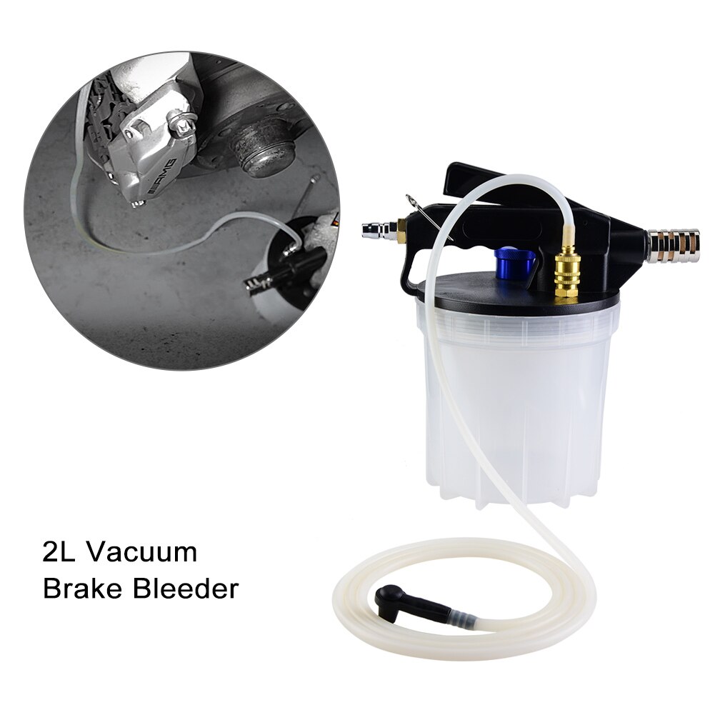 2L Pneumatic Auto Car Vehicle Vacuum Brake Bleeder Pumping Unit Exhaust Pump Fluid Bleedering Change Tool Kit Oil Drainage Pump