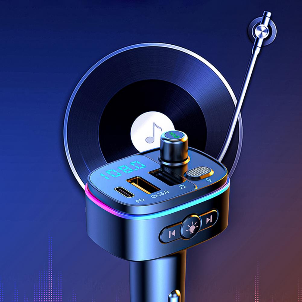 T65 Bluetooth FM Transmitter Car MP3 SD/U Disk Player Handsfree Car Kit Adapter Dual USB QC 3.0 18W Fast Charger