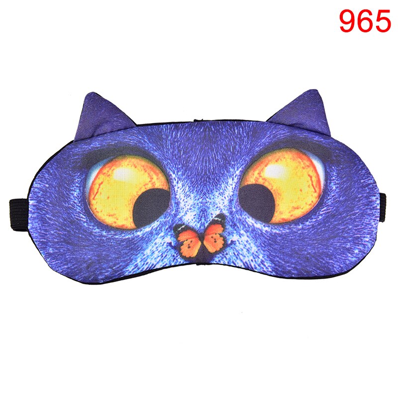 Mascarilla para dormir con perro y gato, máscara para ojos con cobertura Natural para dormir, parche para ojos suave para vendar los ojos, funda para sombra para ojos para dormir, 1 pz: 965