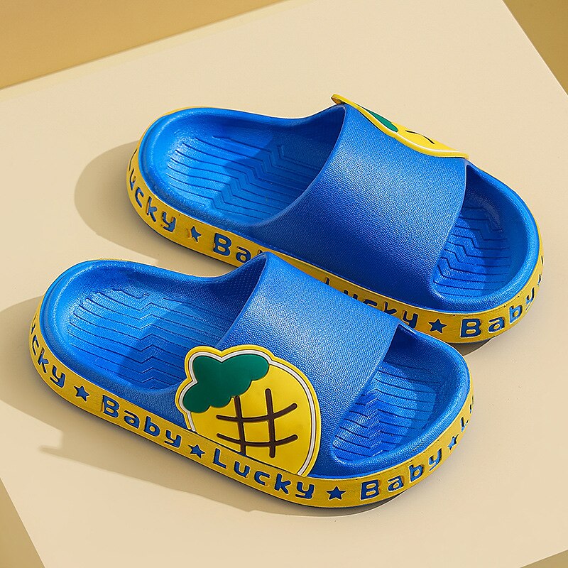 2022 Zomer Kinderen Schoenen Aardbei Meisjes Slippers Non-Slip Sandalen Voor Jongens Indoor Peuter Grappige Slippers Kinderen Slippers: Blauw / 34-35(inner 21CM)