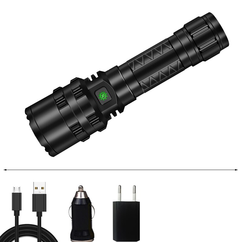 Yunmai 3800 Lumen Jagd licht Taschenlampe LED licht Taktische Wiederaufladbare leistungsstarke Wasserdicht Scout Taschenlampe 5 Modi 18650/26650: Option B / No battery