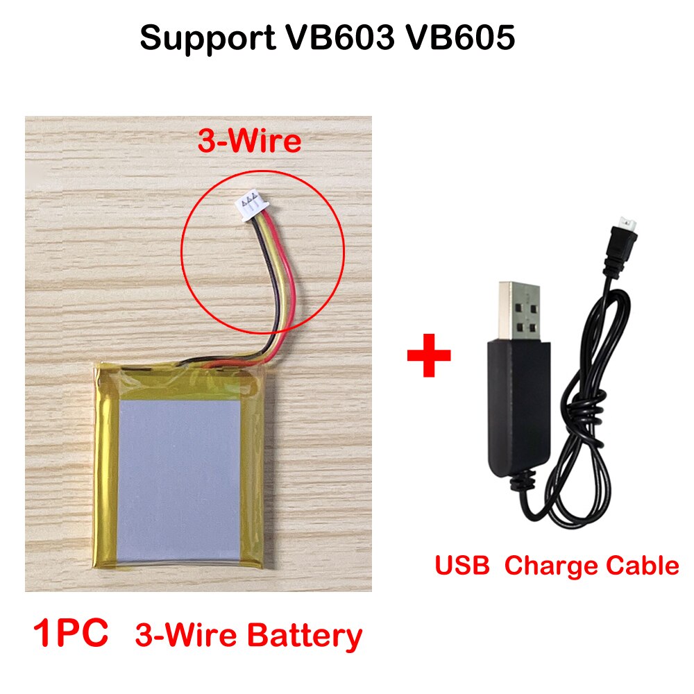 VB603 Baby Monitor Battery VB605 VB603 Battery ,3.7V 750mAh Replacement Battery USB Charger for Video Nanny Bebe Monitor BM603