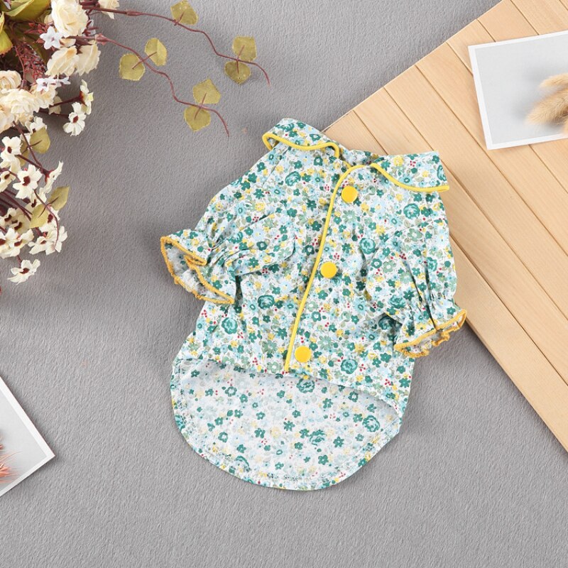 Pet Dog Pajamas Shirt Spring Summer Dog Clothes Cat Puppy Clothing Apparel Outfit Garment Yorkshire Pomeranian Poodle Pet Coat
