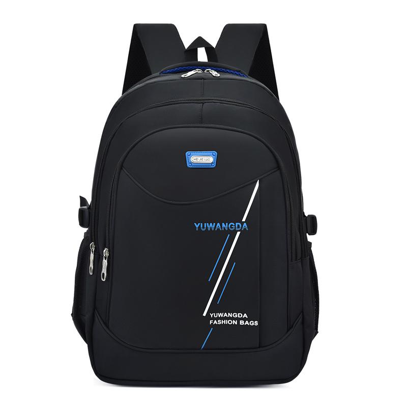 Grande capacidade oxford escola mochila moda dos homens 15.6 Polegada portátil novo saco de escola para meninos adolescentes mochila feminina: Blue