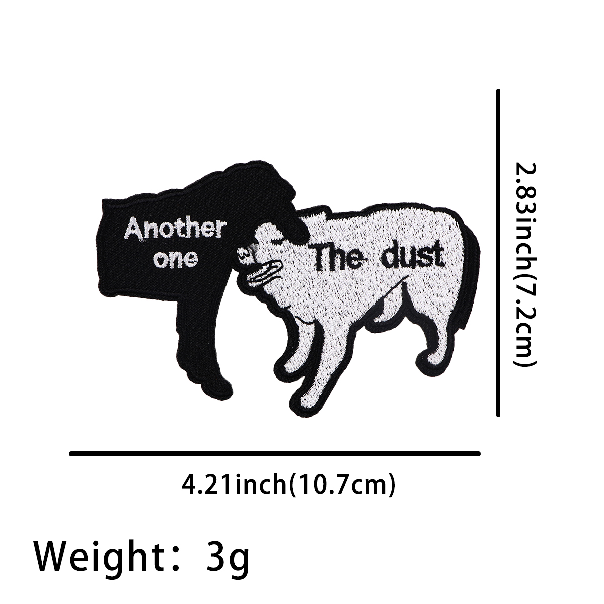Patch d'oie drôle patchs brodés de dessin animé pour vêtements bricolage fer sur patchs pour vêtements lettres Patch autocollants: Nickel noir