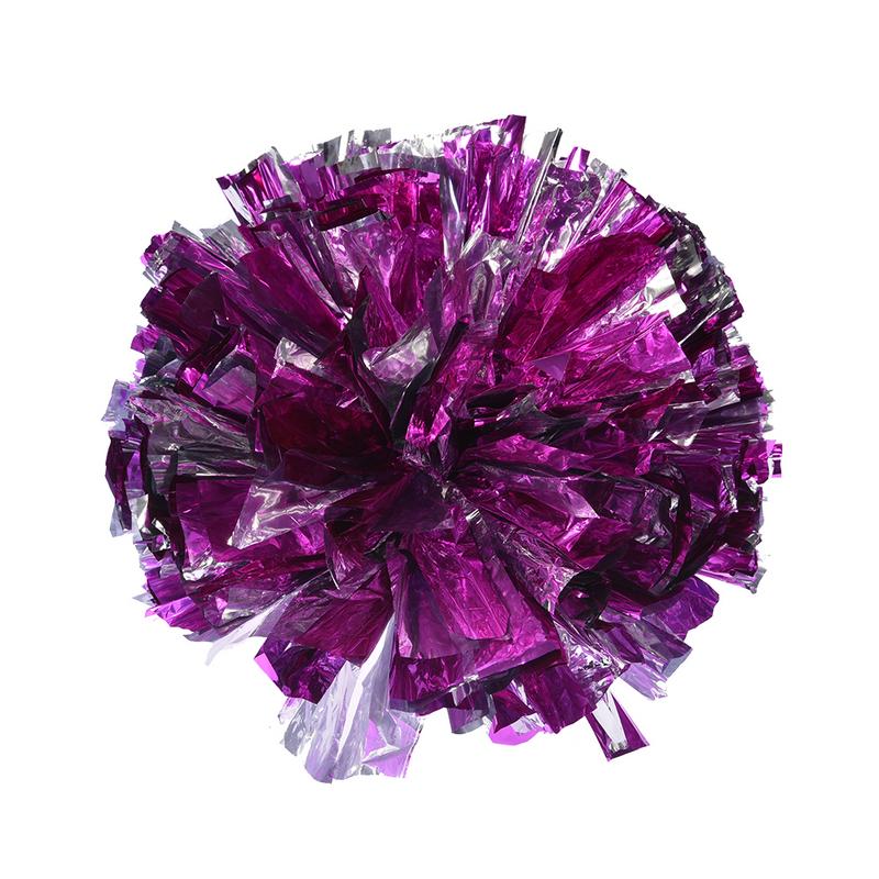 Cheerleader Cheerleading Pompoms Cheer Pom Majorettes Pe Hand Bloem Aerobics Ballen Sport Items Blue Gemengde Zilver